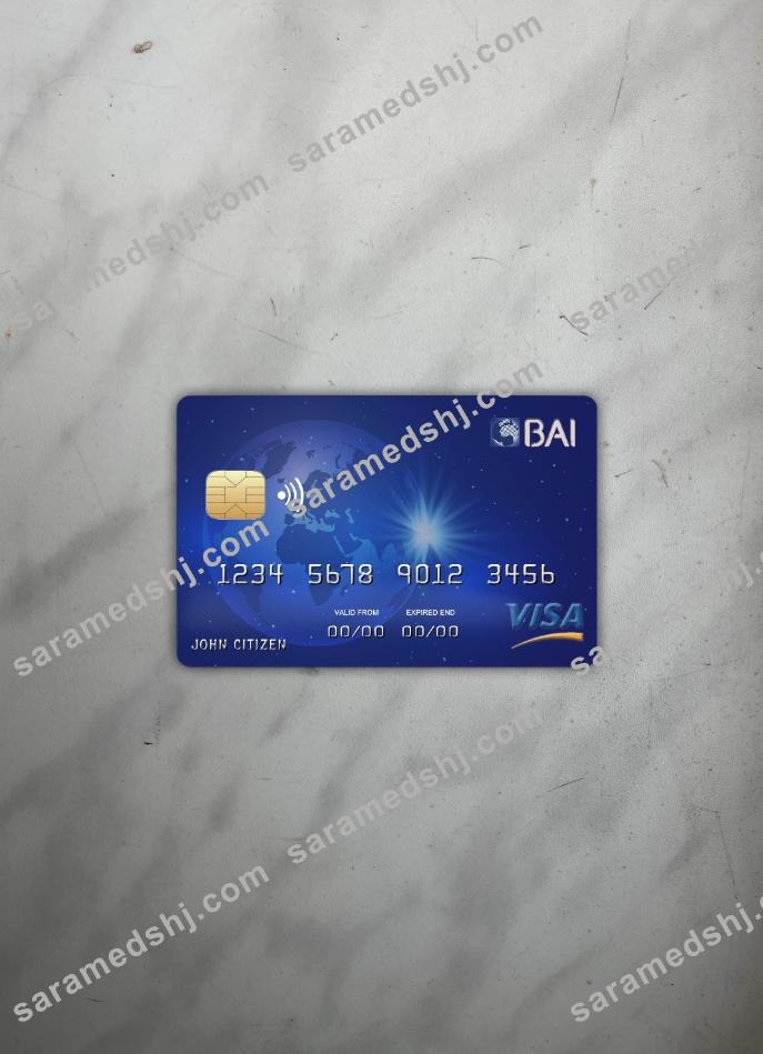 Cabo Verde BAI bank visa card photolook front